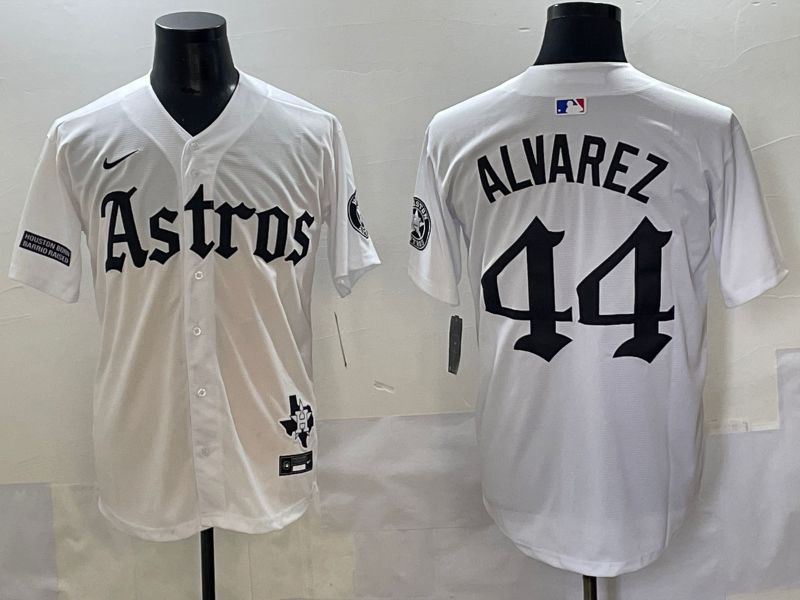 Men 2025 Houston Astros #44 Alvarez White Five generations Joint Name Nike MLB Jersey style 13->houston astros->MLB Jersey